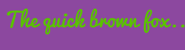 Image with Font Color 5AC100 and Background Color 8C489F